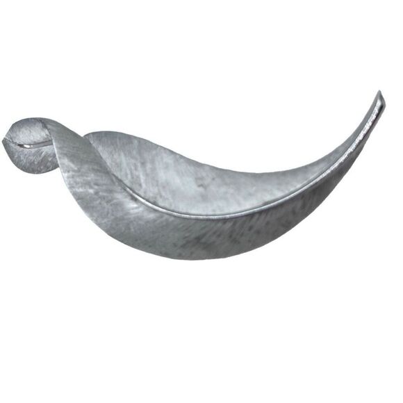 Vintage crown Trifari curved feather leaf brooch - Picture 1 of 9